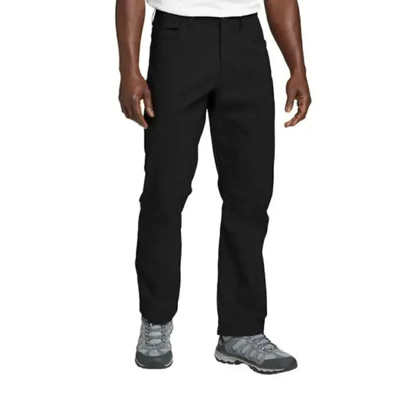 Eddie Bauer Fleece lined tech pants Black Size 36/32 #8 - Picture 3 of 13